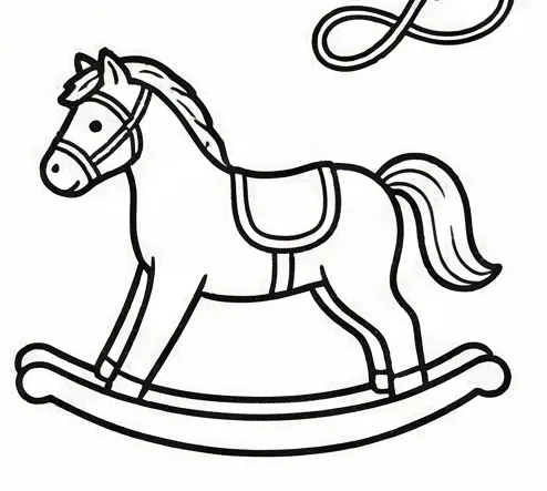a rocking horse with a rocking horse on it.webp